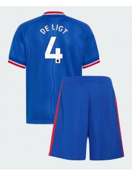 Otroški Nogometna dresi replika Manchester United Matthijs de Ligt #4 Gostujoči 2026-27 Kratek rokav (+ hlače)
